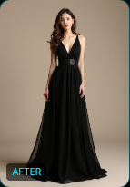 After - 普段着 → イブニングドレス